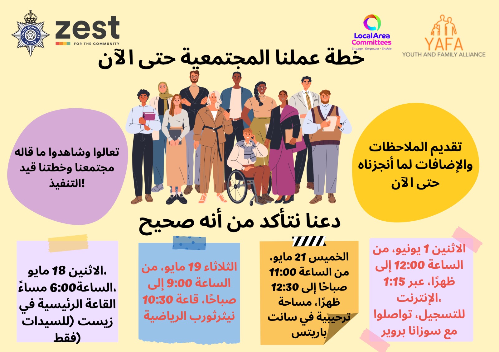 YAFA Community action plan Arabic